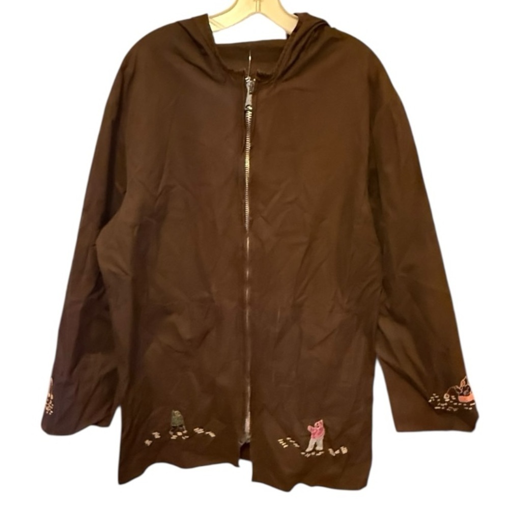 Vintage Brown Hand Embroidered Jacket